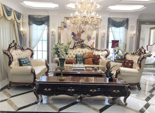 欧式家具新古典黑檀ZB98长茶几电视柜地柜沙发红榉木123促销25800