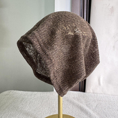 夏季 轻薄蓝色绿色包头帽堆堆帽子女透气针织帽冷帽复古潮男套头帽