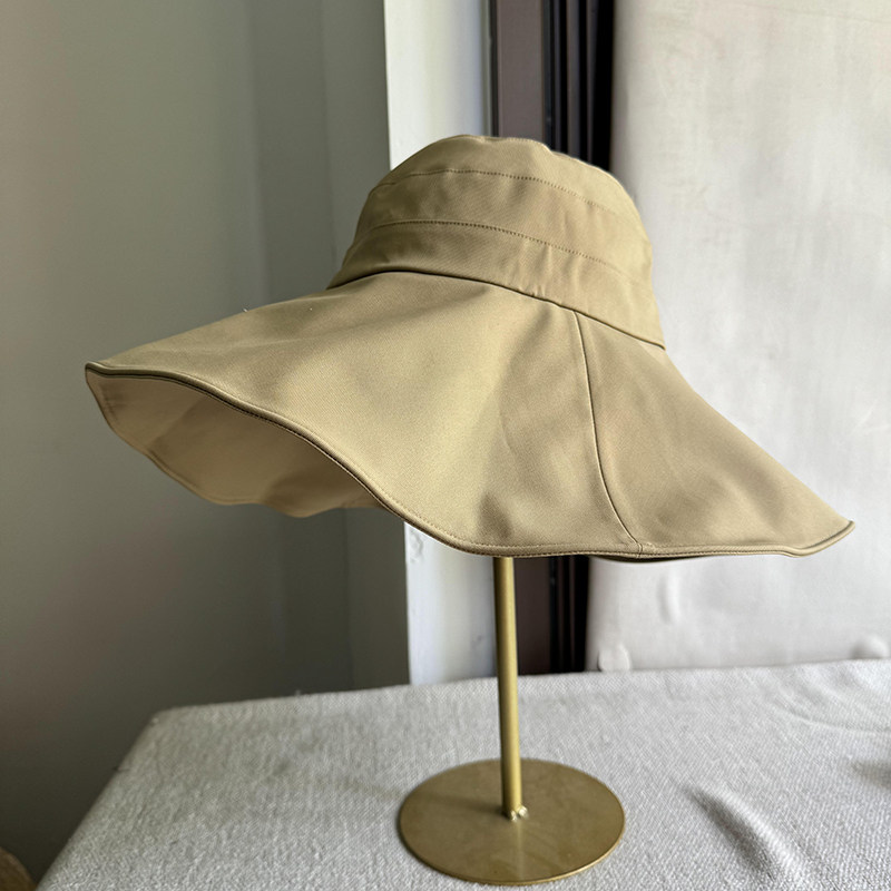 出日本单密度细棉卡其色大沿渔夫帽子女春夏天防晒遮阳透气盆帽潮,服饰配件/皮带/帽子/围巾,帽子,淘宝优惠券,粉丝福利购,淘宝优惠卷