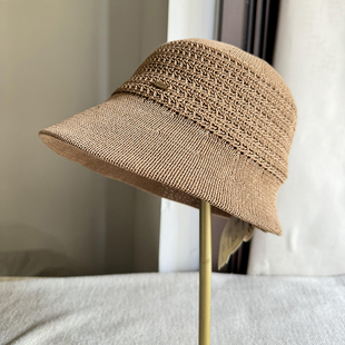 日本和纸渔夫帽子女春夏季防晒透气轻薄防紫外线盆帽可折叠遮阳帽