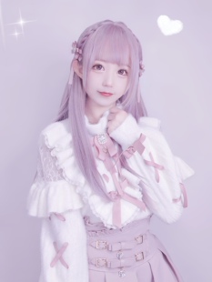 【桃雾】银河与你日系量产型仿貂绒春季新款针织蕾丝毛衣