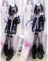 【 Electronic Sleepwalking 】 Japanese subculture mass-produced original water-color system hooded jacket, loose thumbnail 6