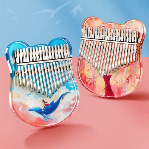 Zani Kalinba Thumb Piano 21 Sound Kalimba17 Crystal Transparent Beving Girl Finger Piano маленький инструмент