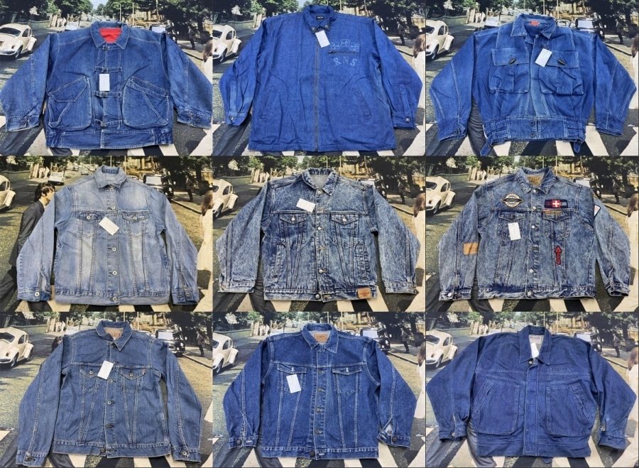 古着vintage 复古原宿街头工装宽松范夹克牛仔外套日系美系157