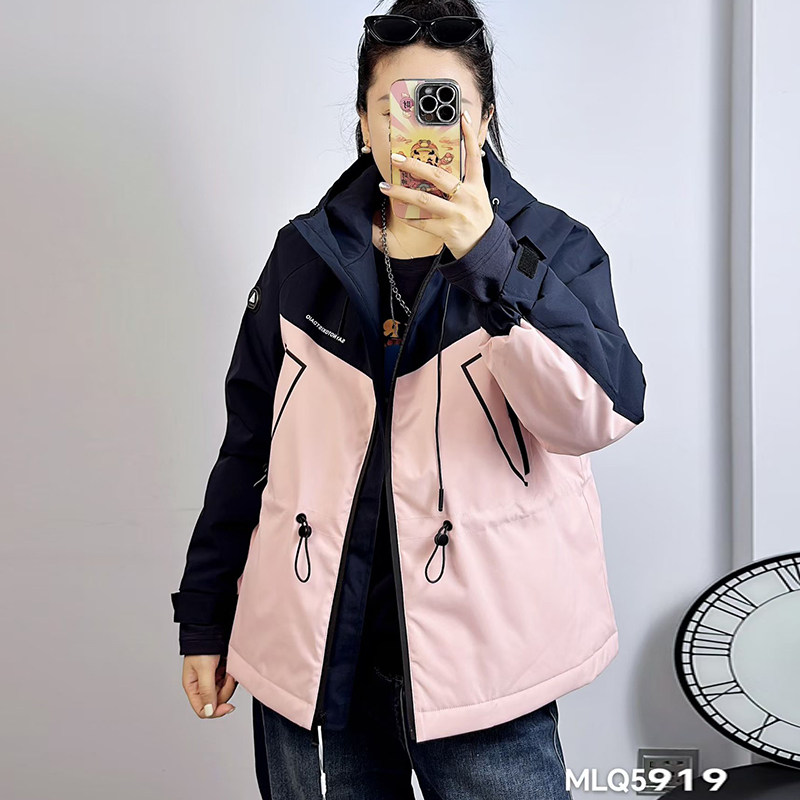 米莱奇2025冬季新款连帽棉衣女外套大码派克服拼色百搭冲锋衣5919,女装/女士精品,棉衣/棉服,淘宝优惠券,粉丝福利购,淘宝优惠卷