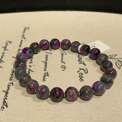 南非舒俱来泥地桃红玉化单圈手串（窈窕）AZB10432