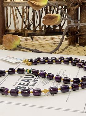 舒俱来老油斜纹镂空珠项链18k/5-6mm/45cm（逾明）AZB5585