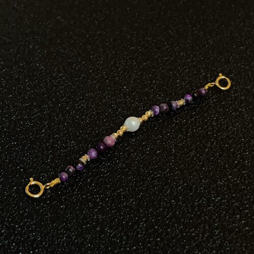 南非舒俱来皇家紫小米珠延长项链/s925/6cm（樱凝）/ AZB17214