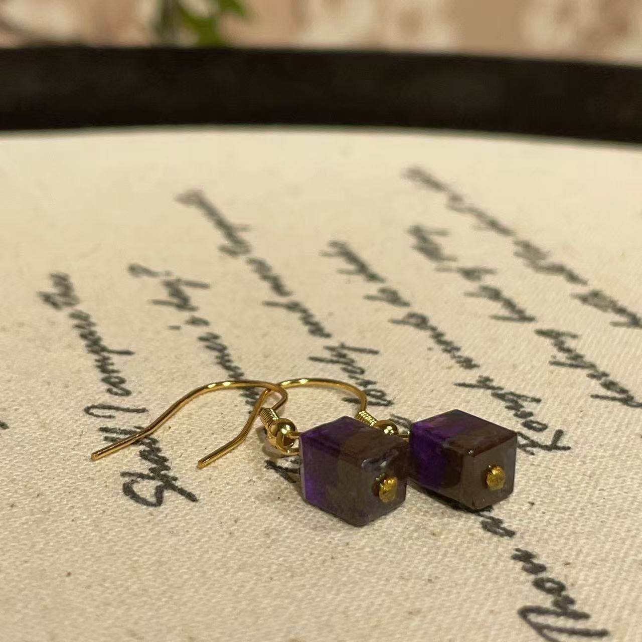 南非舒俱来夹层丝绒四棱珠耳钩S925（紫萃）AZB10595,珠宝/钻石/翡翠,手饰,淘宝优惠券,粉丝福利购,淘宝优惠卷