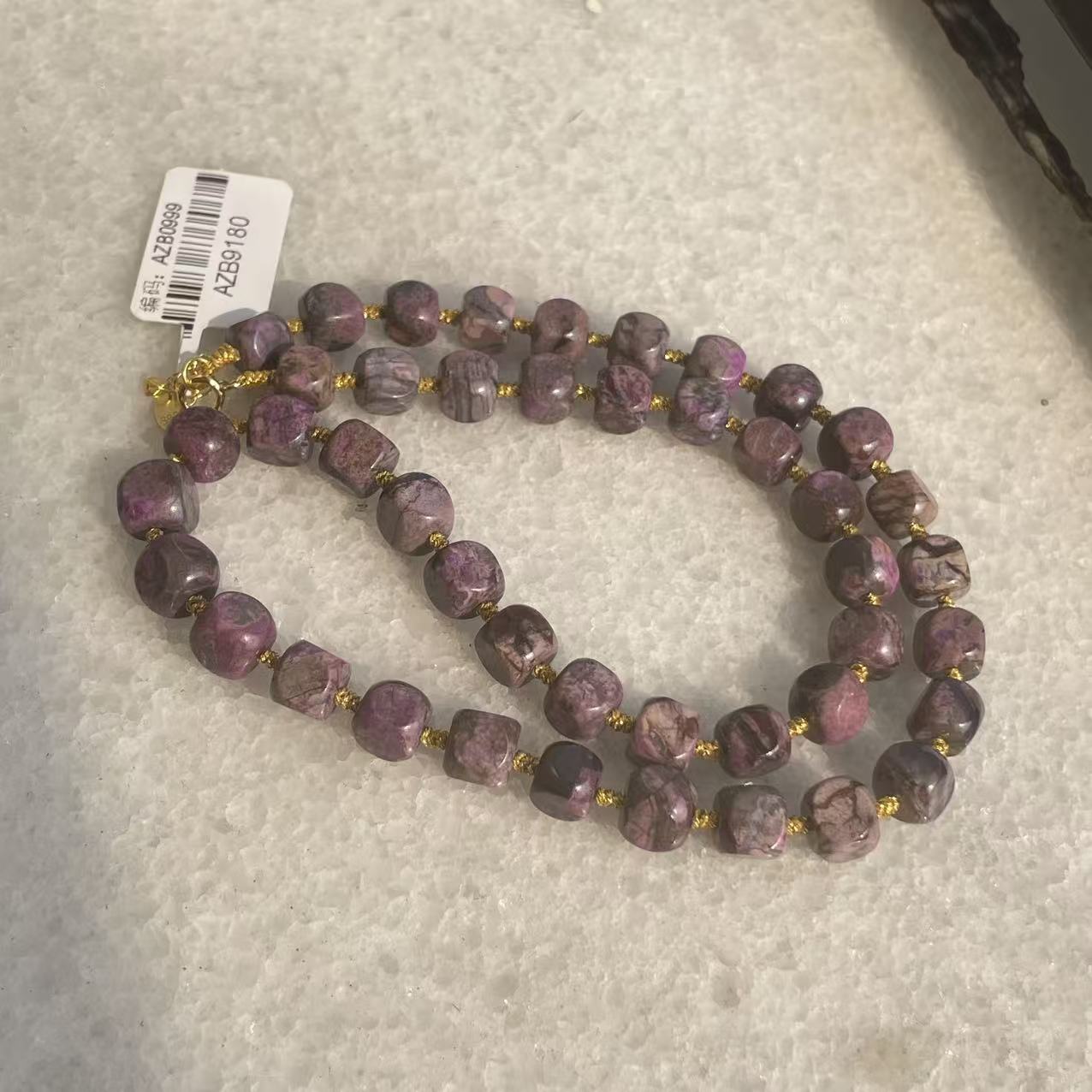 南非舒俱来泥地桃红魔方项链/银s925/40cm/AZB9180（栖川）