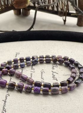 南非舒俱来家紫老型珠项链/s925/45cm（灼华）AZB9482