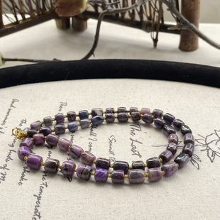 灼华 45cm AZB9482 s925 南非舒俱来家紫老型珠项链