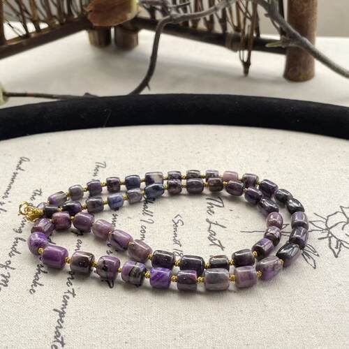 南非舒俱来皇家紫老型珠项链/s925/45cm（灼华）AZB13744