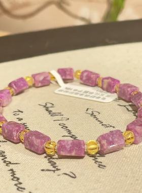 南非舒俱来高阶粉樱花玉化单圈手串18k（若秋)AZB10648