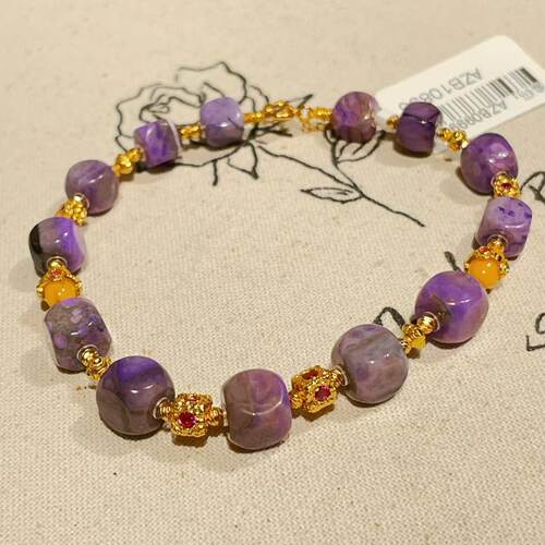 南非舒俱来紫罗兰魔方手链s925（丹橘）AZB10895