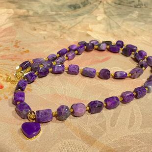 AZB11562 念栖 南非舒俱来皇家紫钻切项链18k 40cm