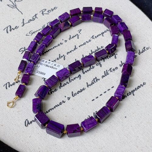 南非舒俱来帝王紫四棱珠项链/18k/48cm（暮执)AZB14200