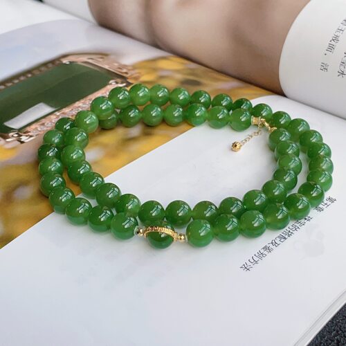 Z俄料高矿苹果绿妈妈链18k/8mm/45cm/A20/AZB17744