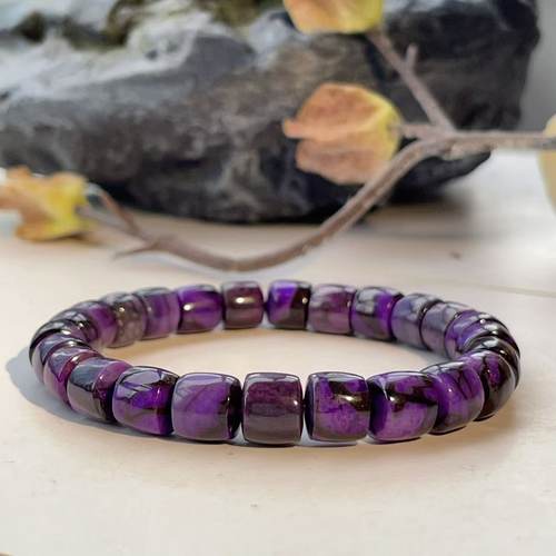 舒俱来皇家紫直切单圈手串（疏棠）微瑕/AZB5019