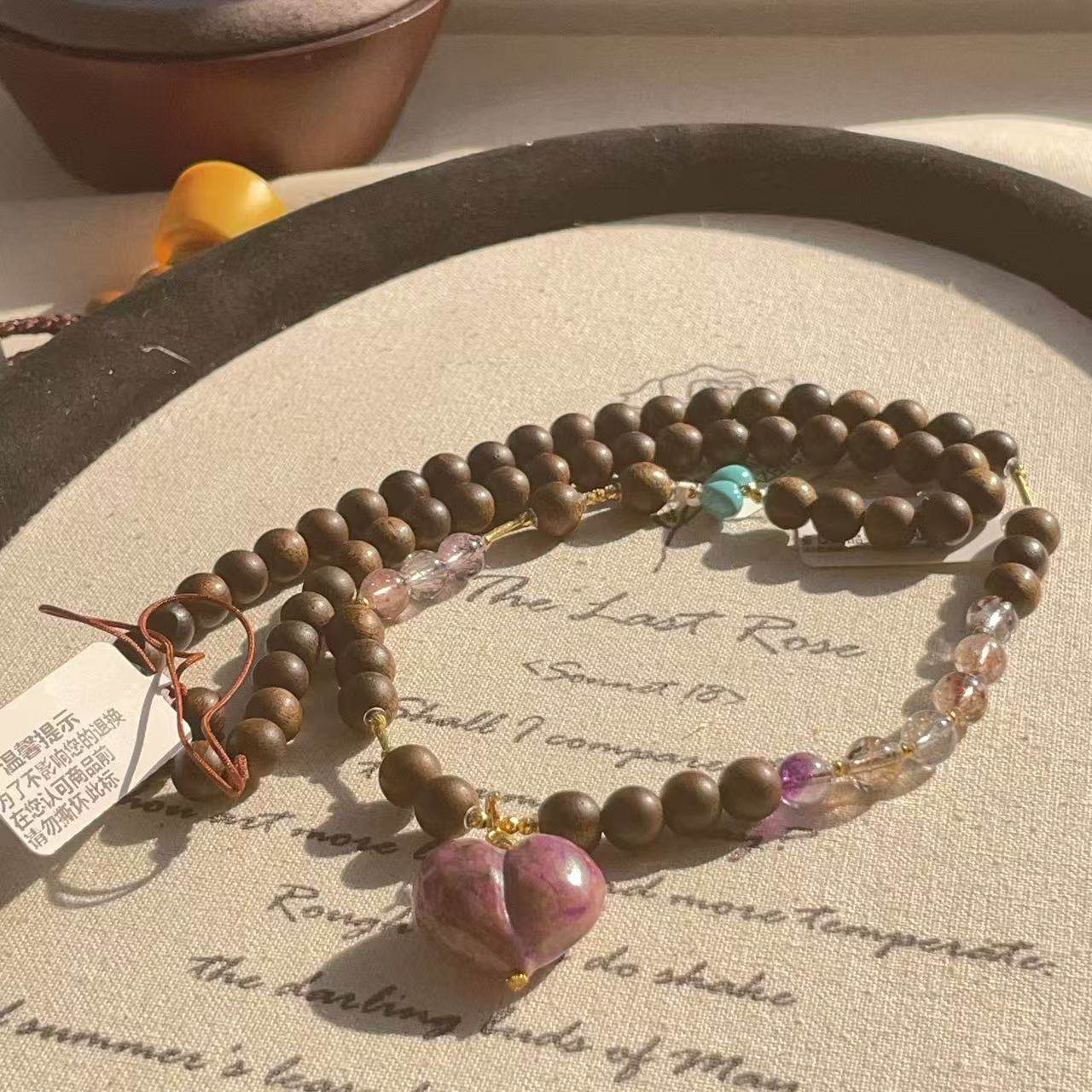 沉香白奇楠6mm桃红舒俱来屁桃项链/18k/55cm（素秋）AZB7006,珠宝/钻石/翡翠,手饰,淘宝优惠券,粉丝福利购,淘宝优惠卷