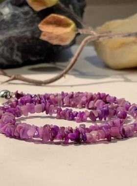 舒俱来幻彩玉化碎碎石项链/AZB5071（大）