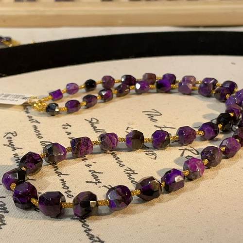 南非舒俱来帝王紫钻切项链18k/45cm（谦修）AZB9784