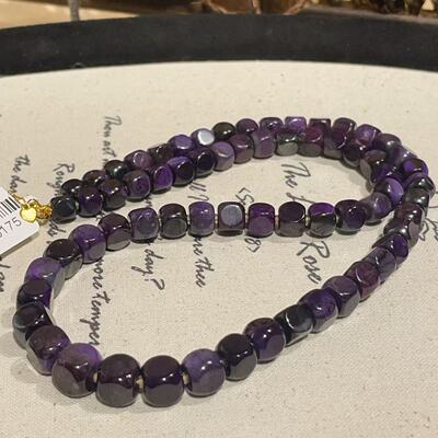 南非舒俱来皇家紫魔方项链18k/45cm（司幽）AZB10175