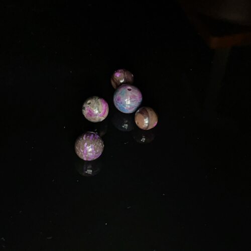 南非舒俱来泥地樱花紫圆珠单珠吊坠7-8mm（多样性发其一）SJL2991