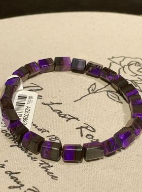 南非舒俱来夹层红丝绒四棱珠手串（准织）AZB10851