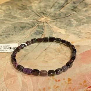 南非舒俱来黑苏四棱珠单圈手串（竹西）AZB11582