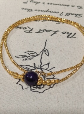 南非舒俱来帝王紫圆珠项链18k/40cm（宁然）AZB12021