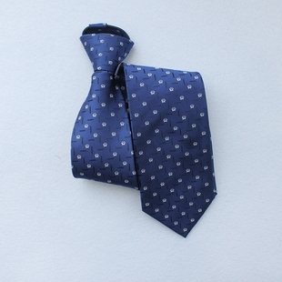 山西信合新款职业装男士懒人拉链领带农商银行信用社LOGO标记领带