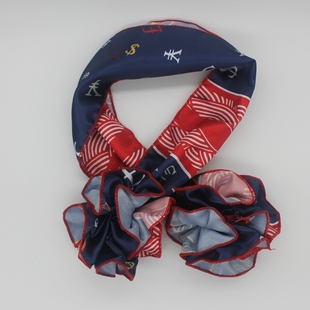 深圳华润物业交通银行无标记职业装丝巾免打花双头领花定做设计