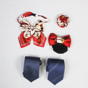 重庆农商银行信用社职业领带易拉得懒人拉链领带头花发夹领花胸花