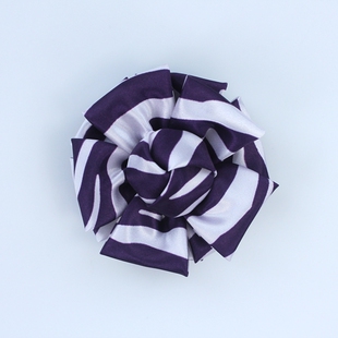 紫色斑马纹无标记款职业装胸花别针贵州农信农商职业胸花定制设计