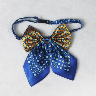 新疆农信农商银行蓝黄色领花蝴蝶结领结免打丝巾设计定做招标出图