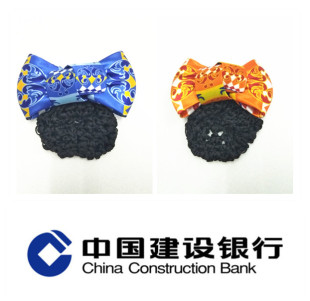 建设银行无标记头花发网兜发饰 建行新款设计发饰头花2件包邮