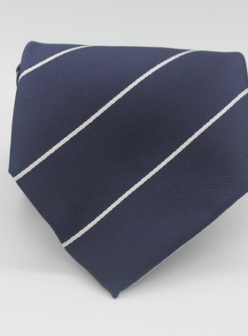 20210824·3蓝色斜纹懒人领带职业装无标记银行酒店前台物业领带