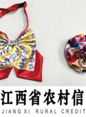 江西省农村信用合作社胸花领花蝴蝶结领结花信合网点职业装领花
