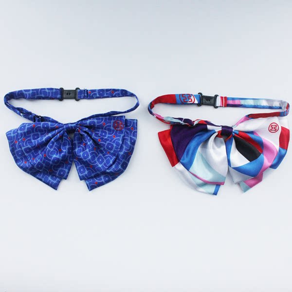 工商银行新款领结领花蝴蝶结免打丝巾带工行logo款式银行领结定做