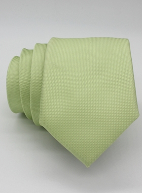 20210826·7草绿色领带银行酒店KTV行政管理物业无标记纯色领带