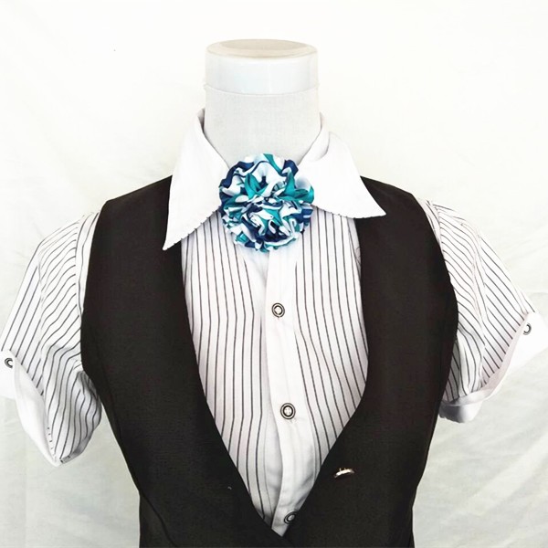 银行航空蓝色条纹丝巾