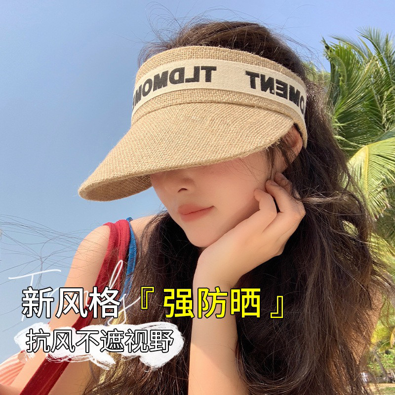 韩版空顶帽子潮女夏季防晒遮阳透帽子