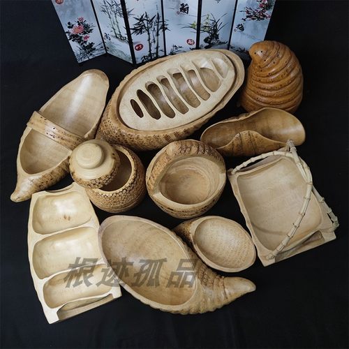 竹根盘竹器工艺品客厅家用水果盘