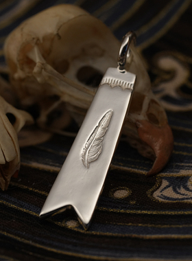 【溪迟】larrysmith 风切羽 錾刻 吊坠 旗帜