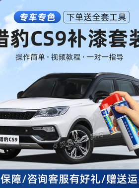 猎豹CS9补漆笔玄幻白骑士黑荣耀金拉菲红色汽车漆划痕修复自喷漆