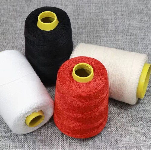 粗线手缝线宝塔线家用缝补缝被子线棉线家用大卷缝衣服线黑红米白