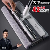 大卫平板拖把大号家用木地板干湿两用一拖夹毛巾免手洗拖地神器净