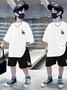 男童潮牌夏装套装宽松休闲运动