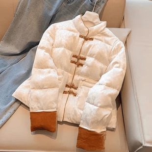 新中式国风复古短款棉衣外套女2025秋冬新款高级感盘扣棉服上衣女